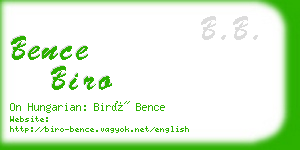 bence biro business card